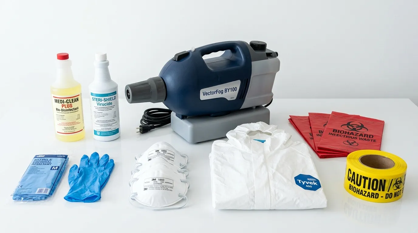 Professional biohazard remediation crew working in Grand Ledge