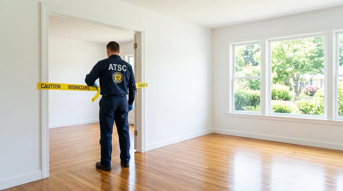 Certified biohazard cleanup crew performing Decomposition Cleanup in Grand Ledge
